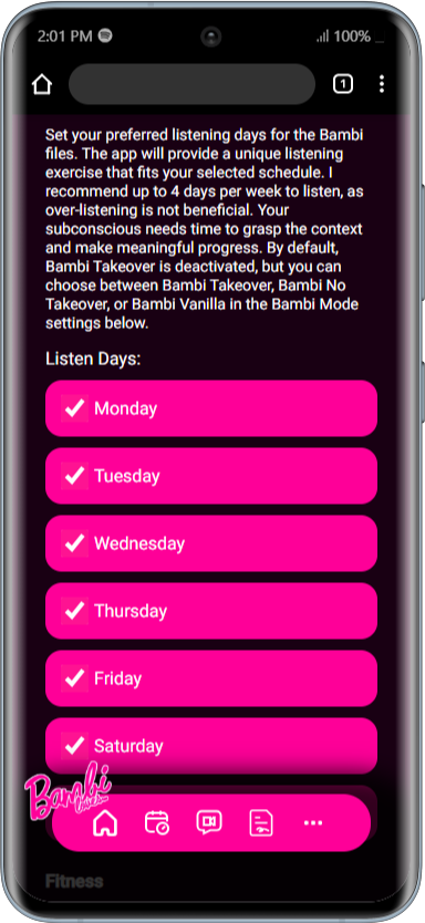 Bambi Trainer partner mobile planning preview