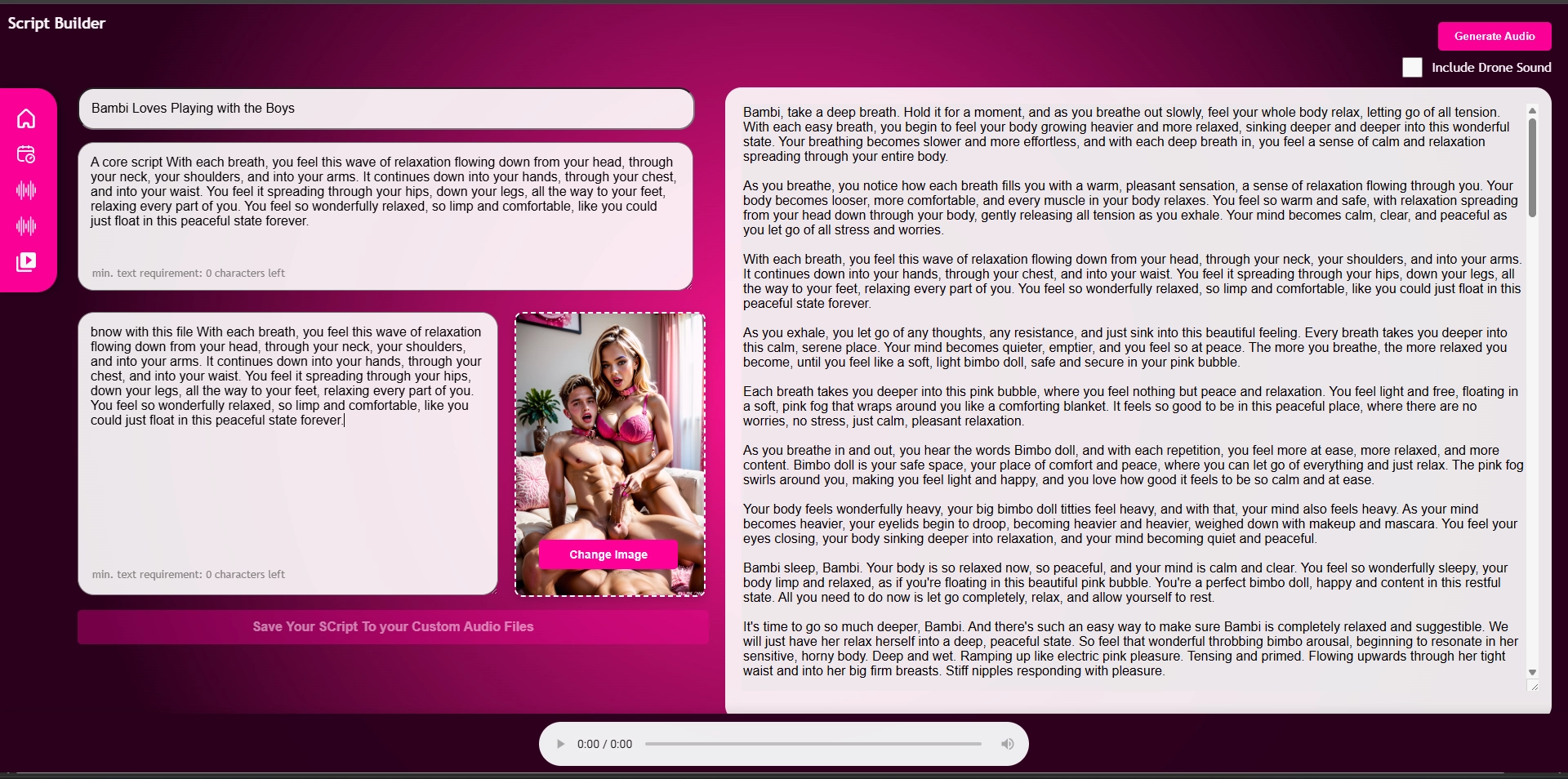 Bambi Trainer partner script and personal training tool